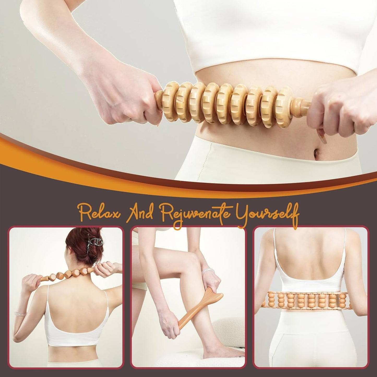 Luna Relief WoodSculpt - 7-in-1 Holztherapie-Set gegen Cellulite